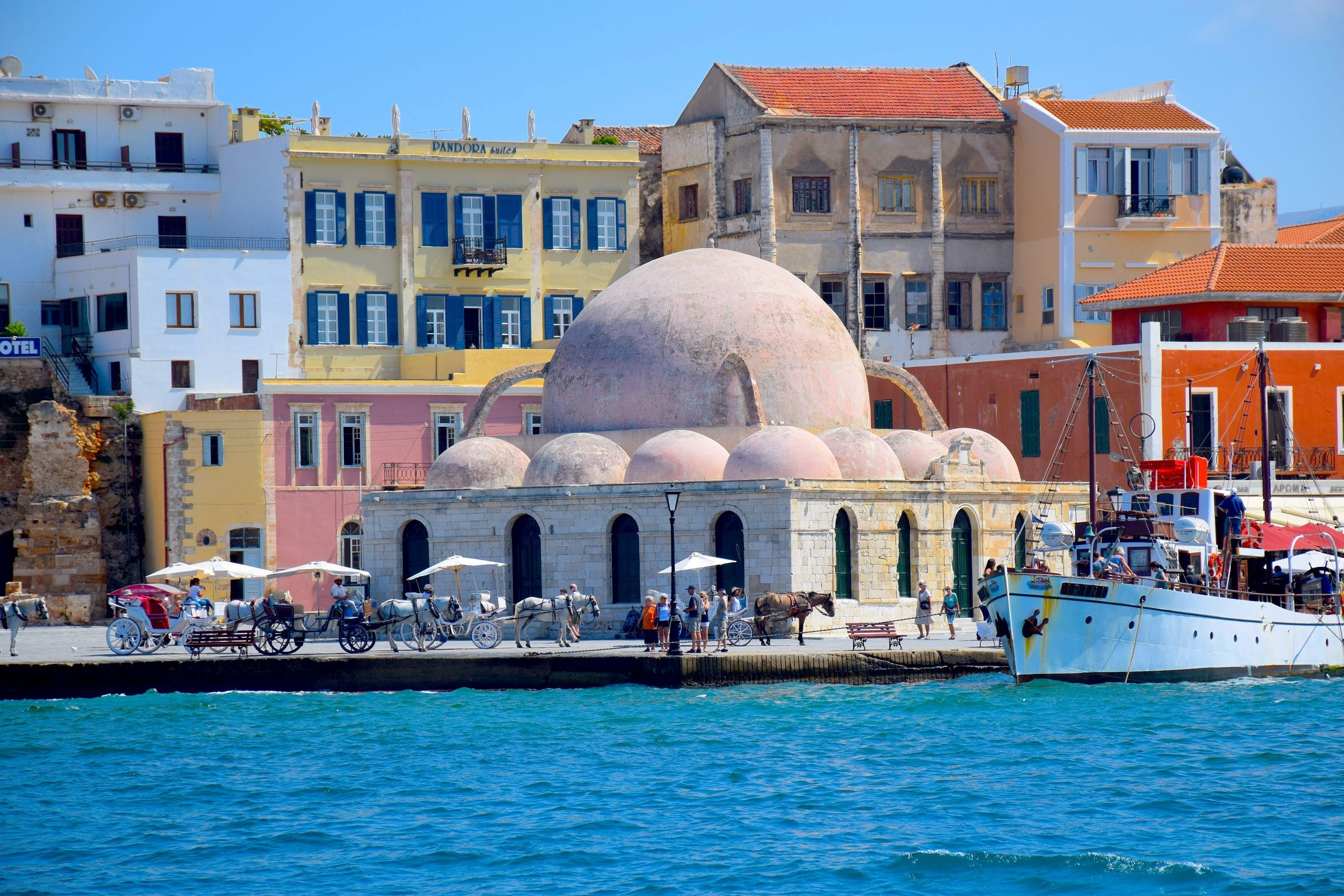 Mosque of the Janissaries at Chania Harbor