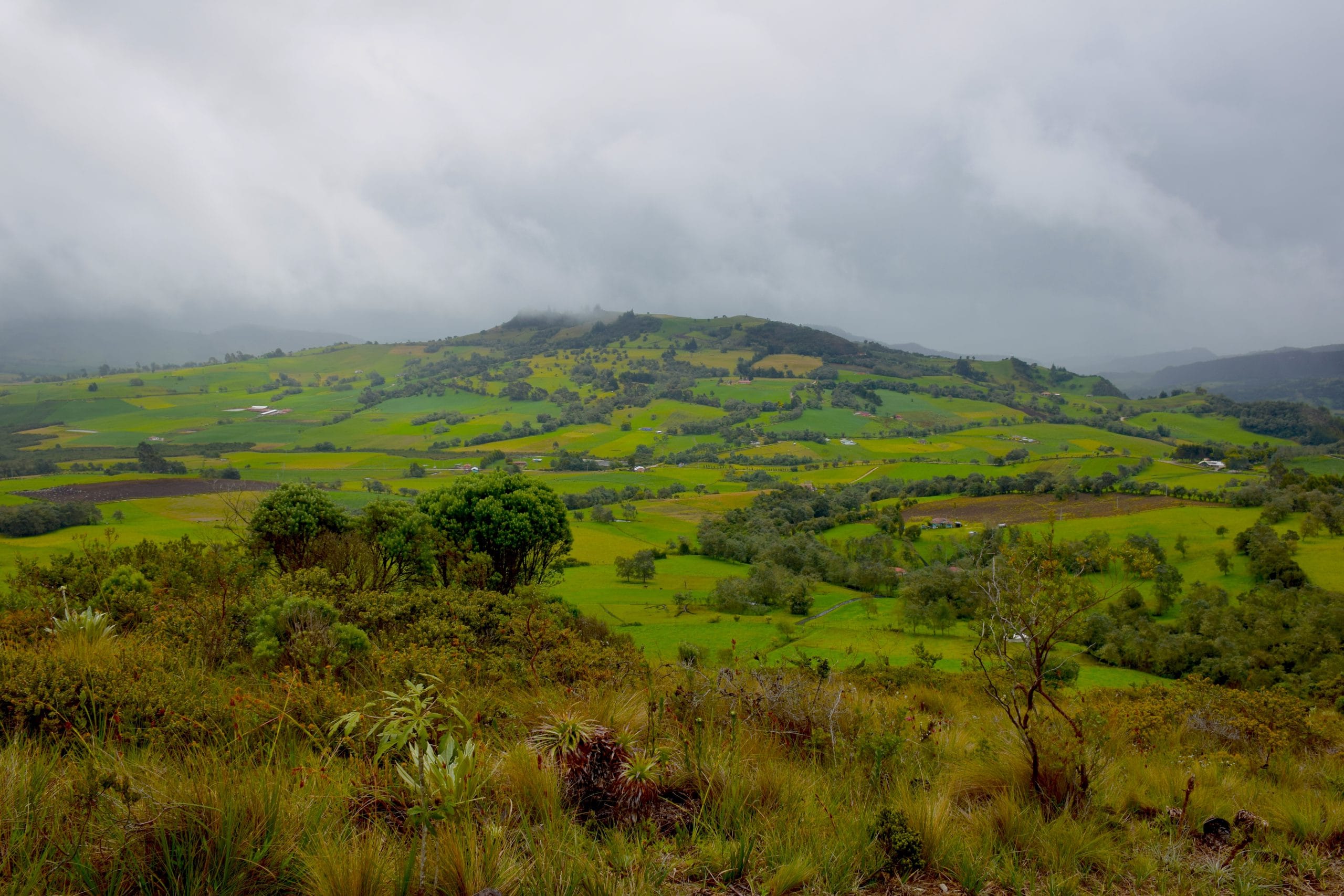 Muisca terrain today, seen on the climb to Lake Guatavita